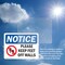 Signmission Please Keep Feet Off Walls Sign With Symbol, 5 in W x Rectangle, Vinyl Decal OS-2PACK-NS-D-35-L-17473 - alternate 2
